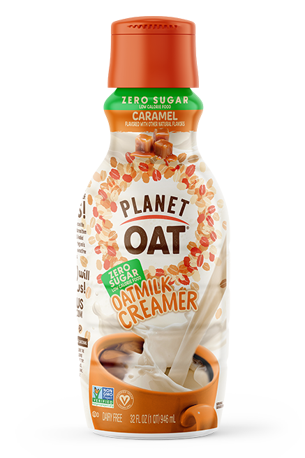 Planet Oat Creamer Caramel Sugar Free 32oz Front