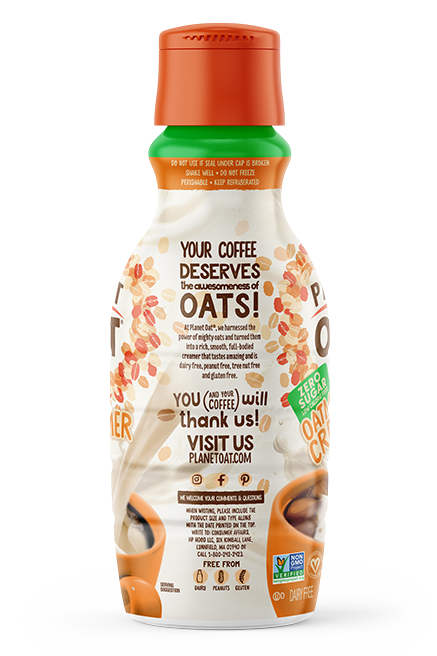 Planet Oat Creamer Caramel Sugar Free 32oz Left