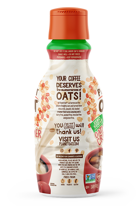 Planet Oat Creamer Cinnamon Vanilla Sugar Free 32oz Left