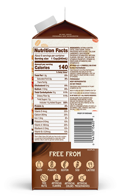 Planet Oat Oatmilk Dark Chocolate 52oz Right