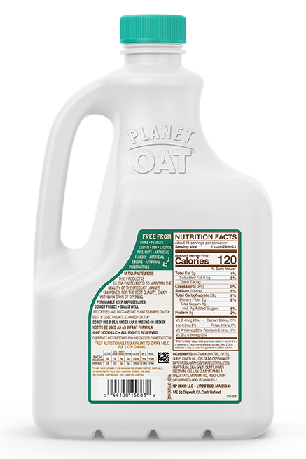 Planet Oat Oatmilk Extra Creamy 86oz Back