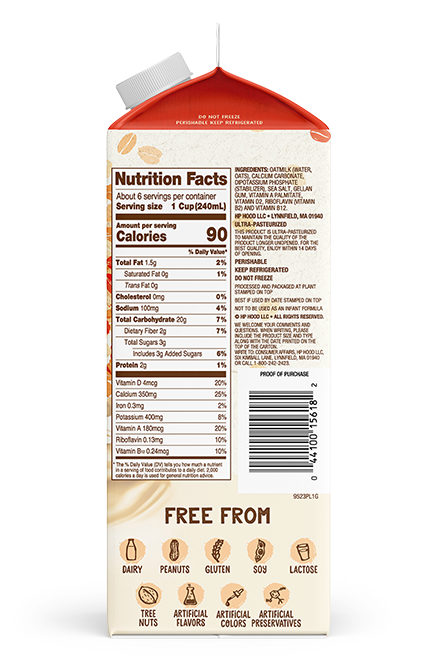Planet Oat Oatmilk Original 52oz Right