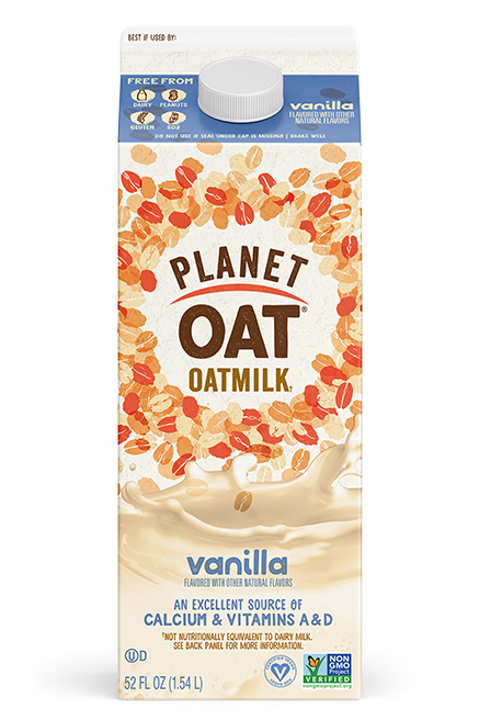 Planet Oat Oatmilk Vanilla 52oz Front