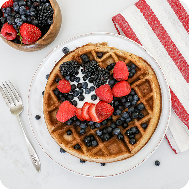 belgian style whole grain waffles