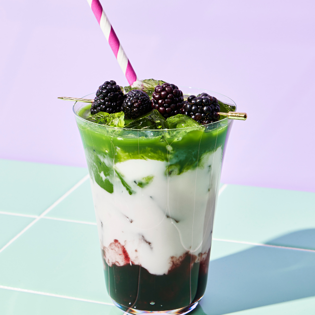 Blackberry Matcha Iced Latte