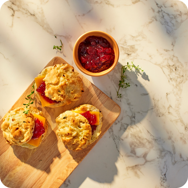 caramelized onion biscuit bites