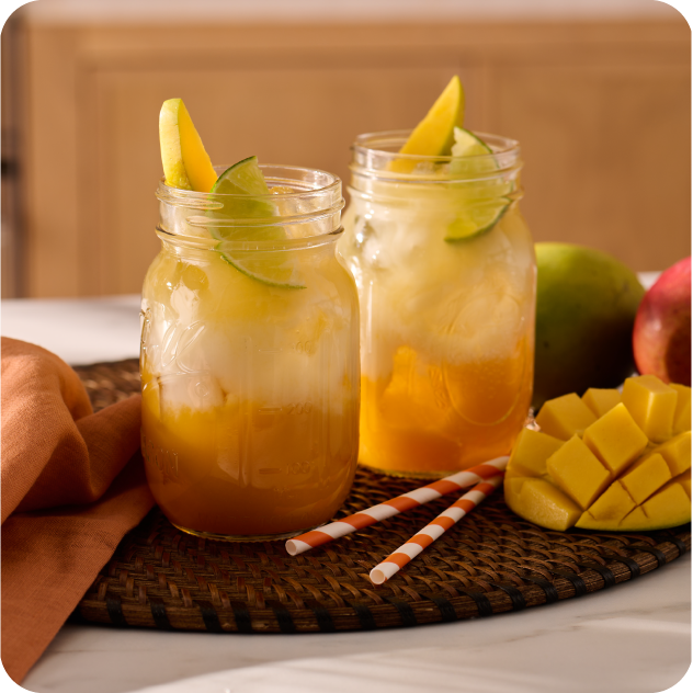 creamy mango oatmilk refresher