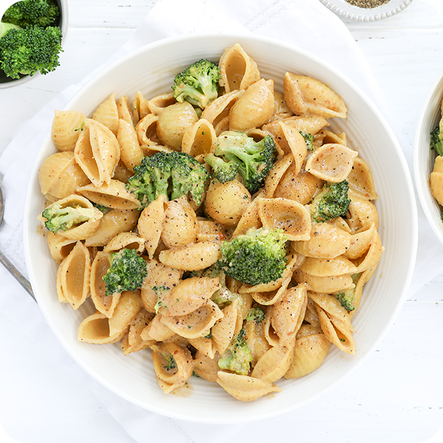 creamy but creamless broccoli pasta