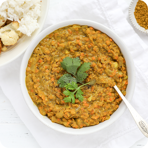 creamy curried lentils