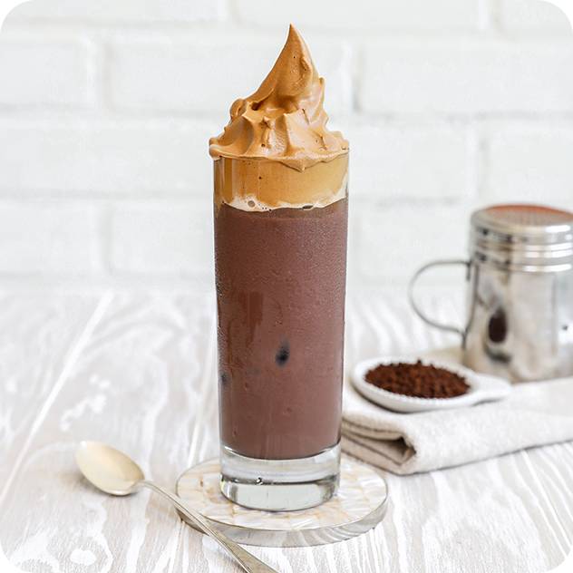 dalgona iced mocha coffee