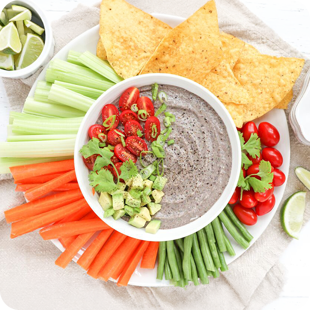 garlicky black bean dip