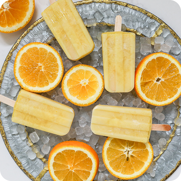 orange creamsicle popsicles