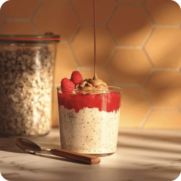 peanut butter and jelly overnight oats
