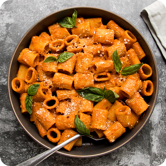 spicy vodka rigatoni