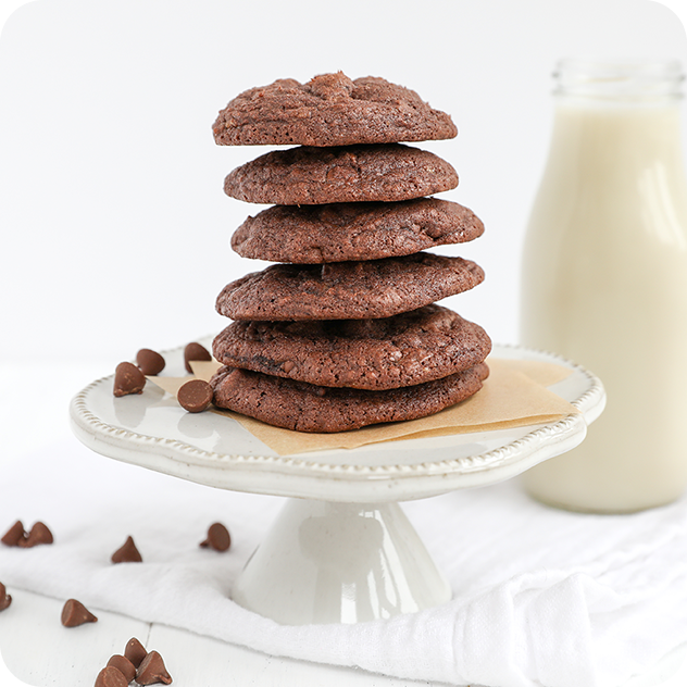 triple chocolate chip cookies