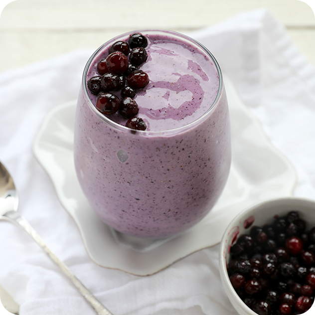 wild blueberry banana smoothie